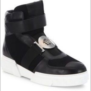 Versace Medusa Plaque High Top Sneakers